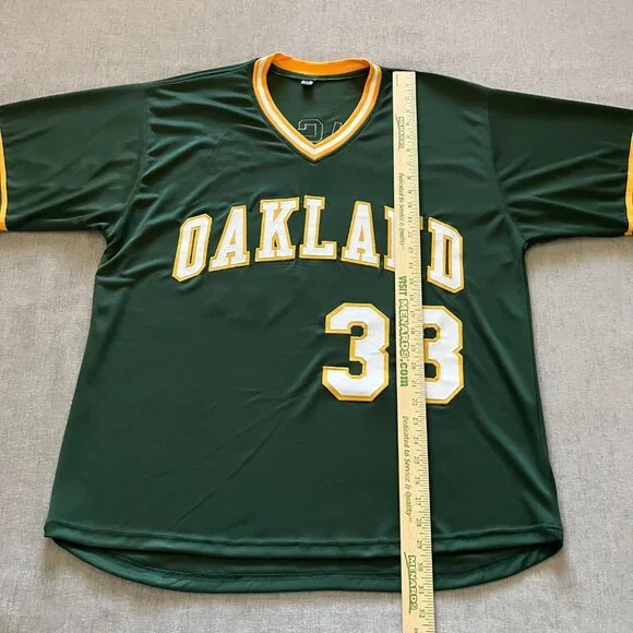 Jose Canseco Signed Oakland A's Jersey Adult XL Green PSA In Presence COA - Picture 7 of 8